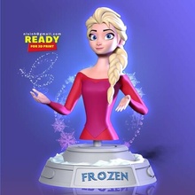 elsa Büste olaf 3dprint Weihnachten Prinzessin Schnee Schneemann Karikatur Disney Fan Art gefroren frozen2 3d print model - Mito3D