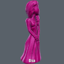 elsa impression facile pas de soutien art dessin animé disney figure gelé modèle la princesse sculpture supportless 3d print model - Mito3D