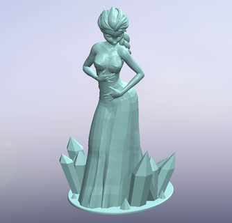 Elsa congeladas 3d print model - Mito3D