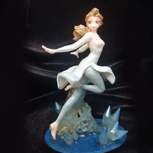 elsa buz elbise 3d baskı sanat anna frozen2 donmuş heykelcik heykel kız seksi kadın disney 3d print model - Mito3D