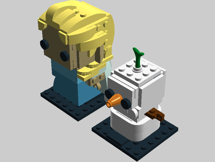 elsa olaf congelado snow hielo hombre disney Lego brickheadz ladrillo 3d print model - Mito3D