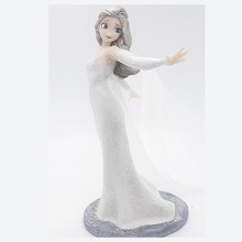 elsa white dress figure art girl cute pretty woman animation anime disney anna sexy female frozen frozen2 statue figurine 3d print model - Mito3D