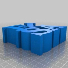 elsa Wort Skulptur angepasst Skulpturen 3d print model - Mito3D