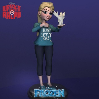 Elsa wreck it Ralph disney congelé Jeu Princesse mignonne pop neige glace magie arcade 3d print model - Mito3D