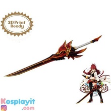 elsword - elesis blazing heart sword digital 3d model 3d print model - Mito3D