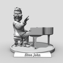 elton john 3d printing fashion toy musician legends printable actionfigure piano guitar pose blend stl miniature 3dprinting figure vinyl 3d print model - Mito3D