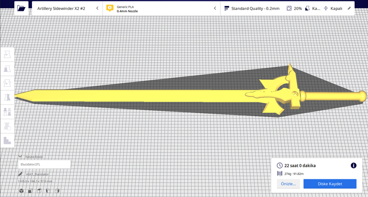 elucidator sword art online sao eluci dator ki ri to repli ca ani me onli ne 3d print model - Mito3D