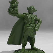 elven armored mage game dnd dungeons dragons miniature miniatures roleplaying tabletop wargaming toy accessories 3d print model - Mito3D