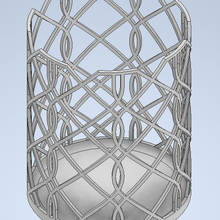 elven celtic style pencil cup 2 holder pen design 3d print model - Mito3D
