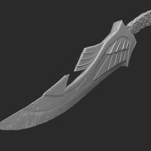 elven dagger skyrim stl digital model 3d print cosplay game elder scrolls weapon prop 3d print model - Mito3D