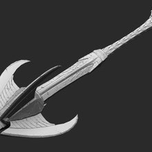 elven mace skyrim stl digital model 3d print cosplay game elder scrolls weapon prop 3d print model - Mito3D