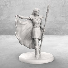 elven mage tabletop miniature game critical role dnd dungeons dragons elf fantasy games humanoid magic magician mini pathfinder rpg sorcerer staff warhammer witch toy 3d print model - Mito3D
