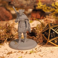 elven minotaur - tabletop miniature game creature beast stl file 3d model mini fantasy warhammer gloomhaven pathfinder critical role gaming rpg dnd dungeons dragons 3d print model - Mito3D