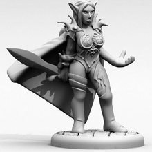 elven nature priest game dd dnd dungeons dragons figure miniature miniatures roleplaying tabletop wargaming toy accessories 3d print model - Mito3D