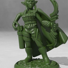 elven ranger game dd dnd dungeons dragons miniature miniatures tabletop wargaming toy accessories 3d print model - Mito3D