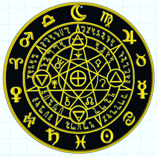 elfique étoile ésotérisme alchimie magie spiritualité religion talisman protection guider wicca 3d print model - Mito3D