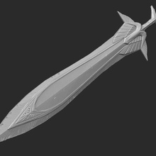 elven sword skyrim stl digital model 3d print cosplay game elder scrolls weapon prop 3d print model - Mito3D