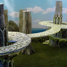 elven treehouse gioco giocattoli accessori di woodelves warhammer wargame terreno miniwar lothlorien signore anelli 28mm 3d print model - Mito3D