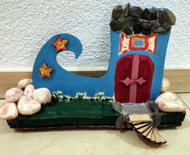 elfos pueblo duende casa Navidad puerta pequeña magia 3d print model - Mito3D