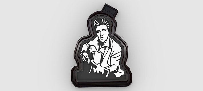 elvis presley - freshie mold 3d model molding mould silicone stl make manufacture molds boxes box 3d print model - Mito3D