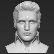 elvis presley busto de la impresión en 3d listo stl, obj art hollywood actor marylin monroe los beatles sinatra famoso celebridad escultura música cantante 3d print model - Mito3D