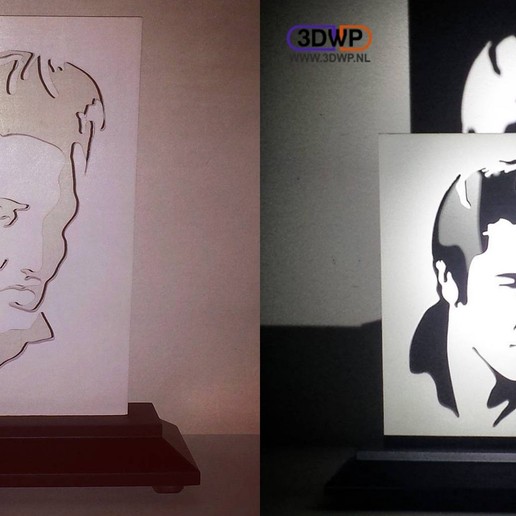 elvis silhouette la maison presley sketchup pochoir décor 3D print model - Mito3D