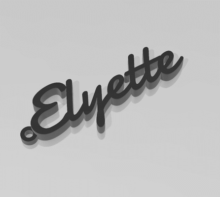 elyette jewelry first woman female daughter decoration art home day bricoloup 3d key ring 3d print model - Mito3D