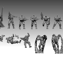 elysium rifles ghost squad game paratrooper drop troop 3d print model - Mito3D