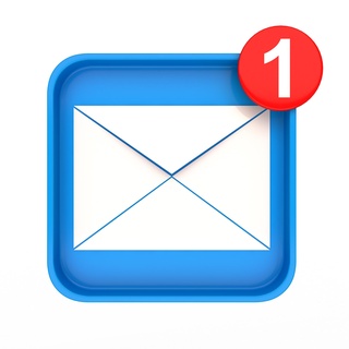 email notification icône symbole électronique courrier SMS mail Nouveau messages ordinateur 3dsmax 3dmodel 3d print model - Mito3D