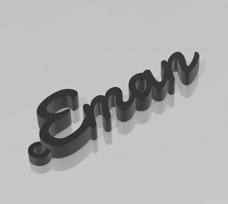 eman jewelry first woman female daughter decoration art home day bricoloup 3d key ring 3d print model - Mito3D