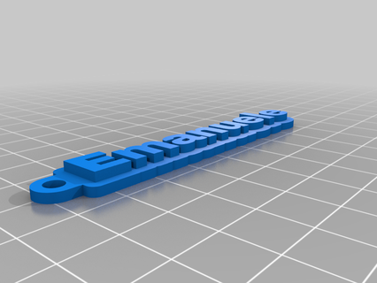 emanuele angepasst Schlüsselanhänger 3d print model - Mito3D