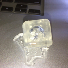 embedded skull dice - transparent sla form2 toy 3d print model - Mito3D