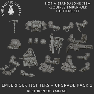 emberfolk fighters - upgrade pack 1 war hammer 42k space dwarf squat kill team brethren karaad dwarves 3d print model - Mito3D