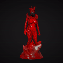 emberly - spirit witchcraft & wizardry sexy women busty monster fire elemental flare flame beast rpg dnd pathfinder tabletop miniature 3d print model - Mito3D
