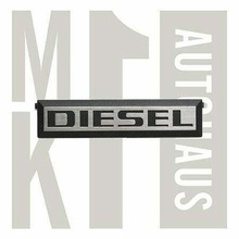 emblema diesel vw golf mk2 volkswagen settore automobilistico 3d print model - Mito3D