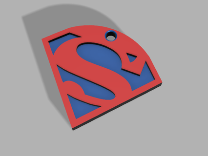 emblem superman keyring keychain dc comic 3d print model - Mito3D