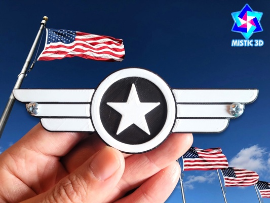 emblema amerika birleşik devletleri ordu 3d print model - Mito3D