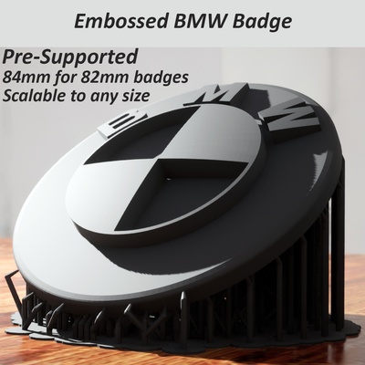kabartmalı bmw rozet gadget rozetler 3d stil araba aksesuarlar 3d print model - Mito3D
