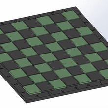 em relevo tabuleiro de xadrez jogo 3d print model - Mito3D
