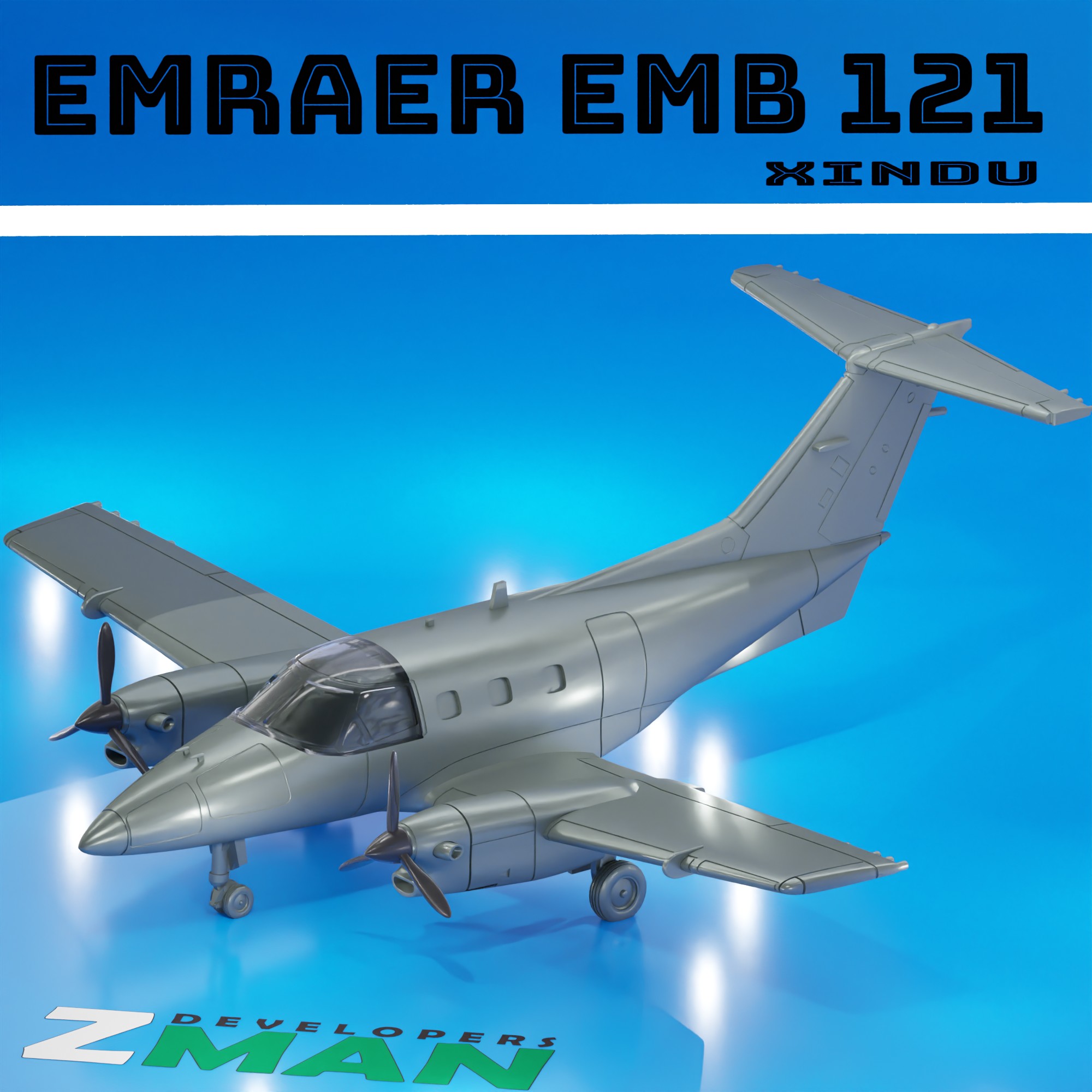 embremper emb 121 jurer v1 2 in 1 jeu emraer emb121 brésilien hélice 200 sla fdm zmanora 72 32 144 100 3D print model - Mito3D