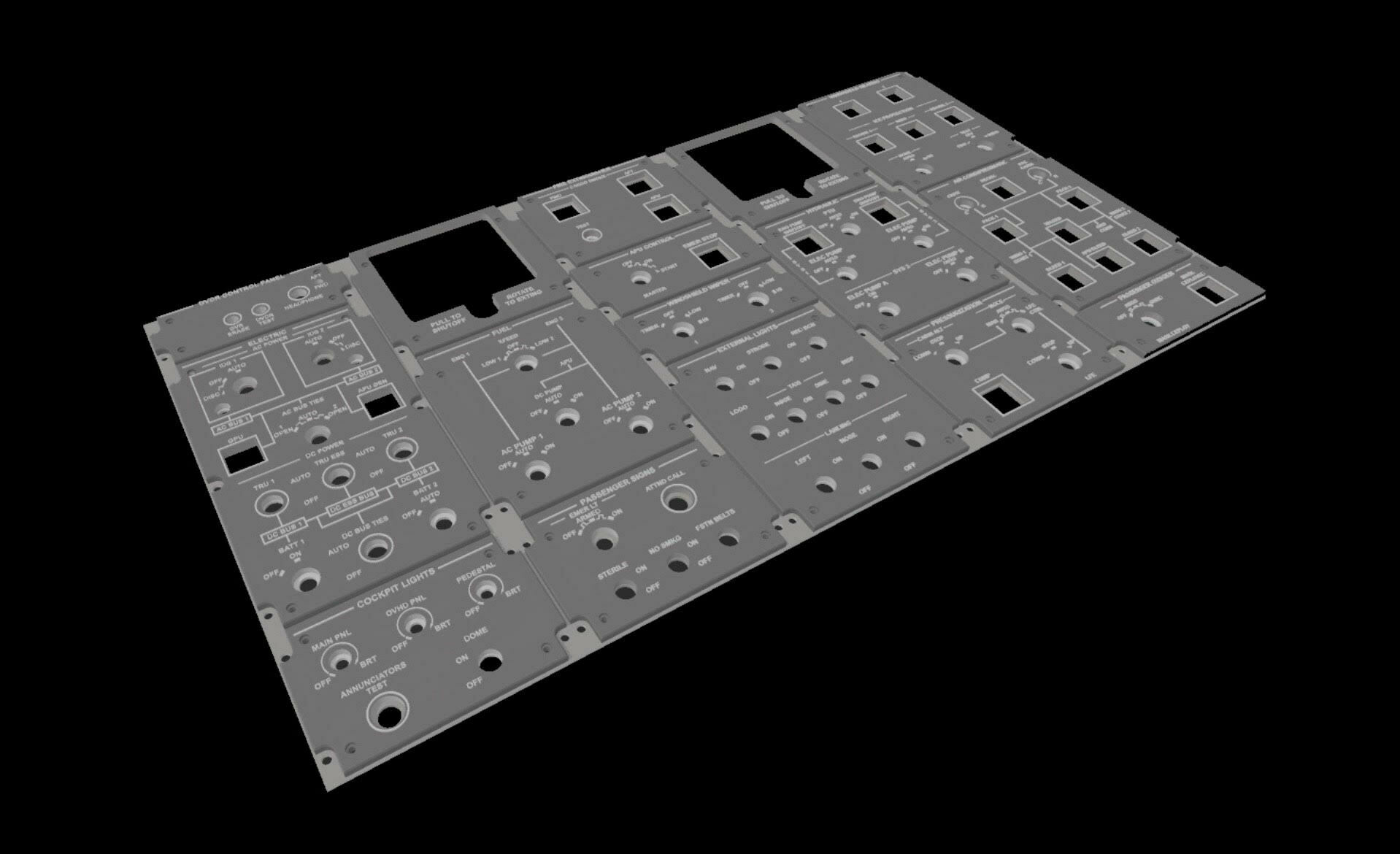 emir e1 tepeden paneller oyun mfs2020 simülatör uçuş sim uçak Korry fs2020 e190 e170 e175 e195 3D print model - Mito3D