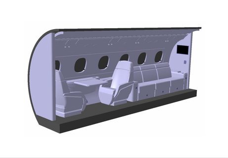 Embraer legado 500 passageiro cabine 3d impressão modelo negócio jato interior aeronave 3d print model - Mito3D