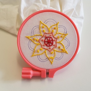 embroidery hoops 4 & 2 inch embroidery hoop sewing knitting craft crochet handtools cross stitch  3d print model - Mito3D