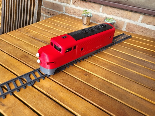 emd f7 einheit spur spiel züge usa eisenbahn modellbetten amtrak motor diesel quer modell zug triebwagen 0 rahmen güterwagen ladung wagen streamliner 3d print model - Mito3D