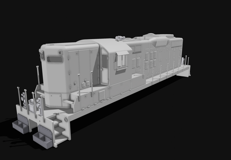 emd gp9 diesel locomotive modeltrain onescale 5gauge usa h0 ho model railroad 3d print model - Mito3D