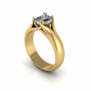 émeraude diamant bague r11 tigre or bijoux argent bijou engagement mariage mode 3d print model - Mito3D