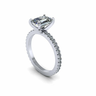 émeraude diamant bague r14 tigre or bijoux argent bijou engagement mariage mode 3d print model - Mito3D