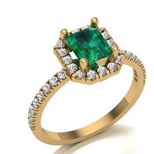 emerald ring 3d print model - Mito3D