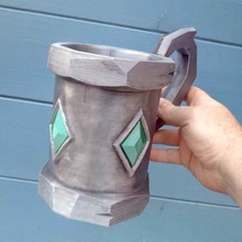 emerald tankard home thieves sea decor groot grog drink coaster cup cosplay 3d print model - Mito3D