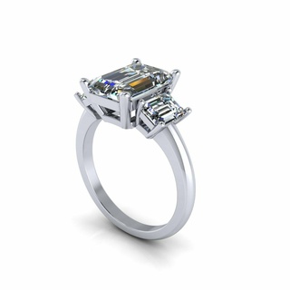 Esmeralda Roca diamante anillo r3 león plata oro joyería joya imprimible 3d modelo tendencia Moda diseño zbrush 3d print model - Mito3D